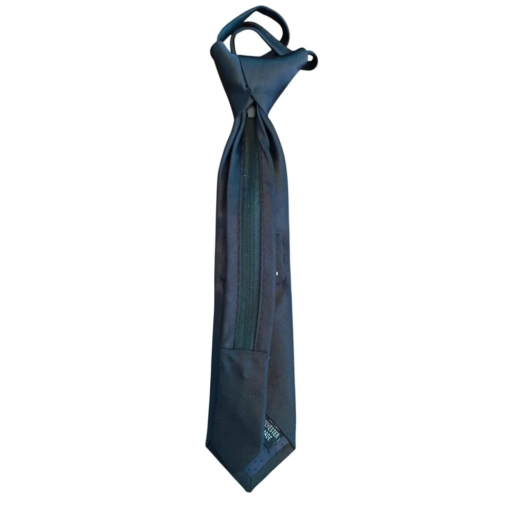 Black n Bianco Boys Zipper Tie Solid‎ Black & Le Tigre Vintage Dotted Skinny Tie